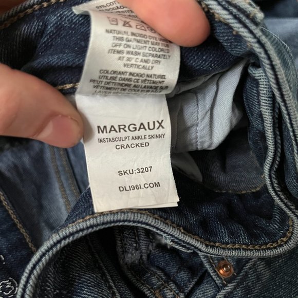 DL1961 Margaux Instasculpt Cracked Ankle Skinny Jeans Size 26 - Picture 4 of 8